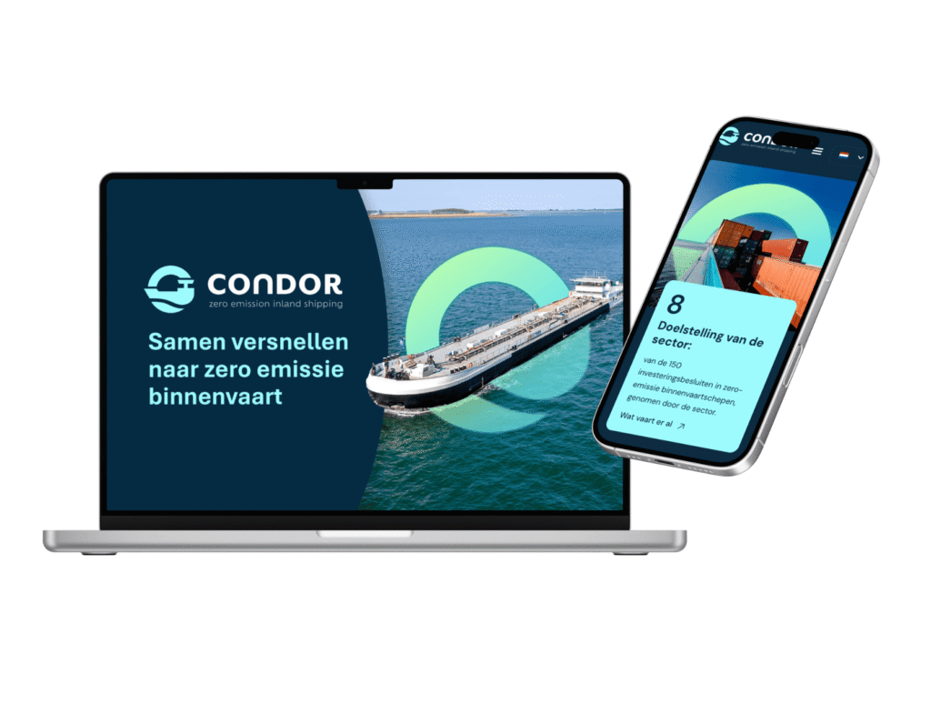 Nieuwe website voor binnenvaartprogramma Condor - duurzaam transport